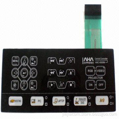 Shiny PET embossment metal dome membrane switches keypad